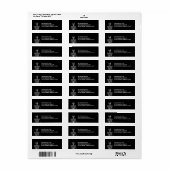 Gotische Horror Skelet Etiket (Full Sheet)