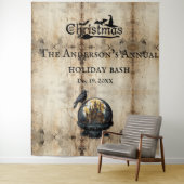 Gotische Huis Kerstfeest Afbeelding Achtergrond Wandkleed (In situ)