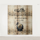 Gotische Huis Kerstfeest Afbeelding Achtergrond Wandkleed (Voorkant)