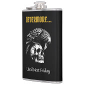 Gotische Humor met raaf en schedel Heupfles (Links)