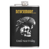 Gotische Humor met raaf en schedel Heupfles (Voorkant)