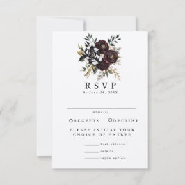Gotische Huwelijks RSVP Kaart