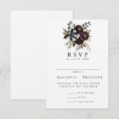 Gotische Huwelijks RSVP Kaart (Voorkant / Achterkant)