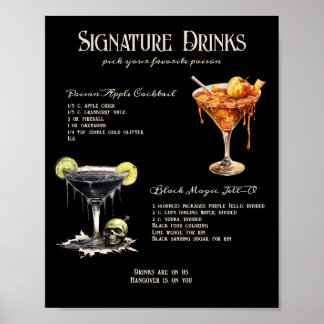 Gotische huwelijksfantasie Gotische handtekeningdr Poster