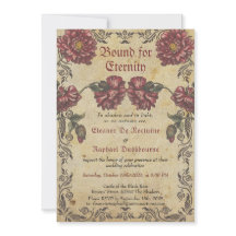 Gotische huwelijksuitnodiging - Dark Flowers