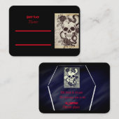 Gotische huwelijksuitnodiging plaatskaartje (Voorkant / Achterkant)