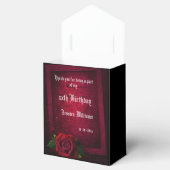 Gotische ingelijst Letter & Red Rose Bedankdoosjes (Geopend)