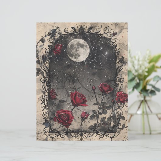  gotische junk journal pagina (Staand voorkant)