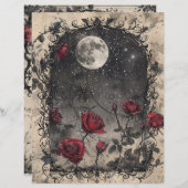 gotische junk journal pagina (Voorkant / Achterkant)