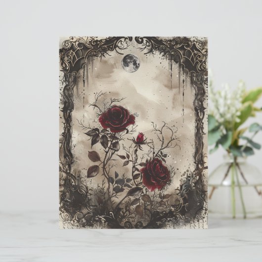  gotische junk journal pagina (Staand voorkant)