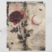  gotische junk journal pagina (Voorkant / Achterkant)