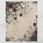 gotische junk journal pagina (Achterkant)