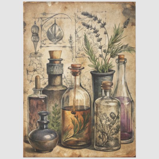Gotische Junk Journal Serie Design 22 Tissuepapier (Voorkant)