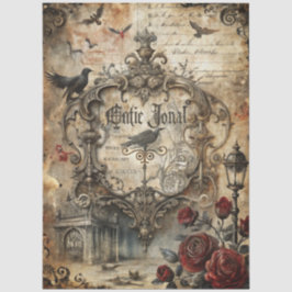 Gotische Junk Journal Serie Ontwerp 16 Tissuepapier