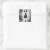 gotische jurk illustratie Sticker (Tas)