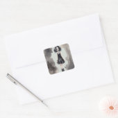 gotische jurk illustratie Sticker (Envelop)