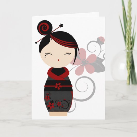 Gotische Kaart Kokeshi (Voorkant)