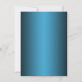 Gotische kader blauwe save the date aankondigingen (Achterkant)