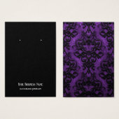 Gotische Kant Paarse Zwarte Oorbel Display Kaart (Voorkant /achterkant)