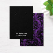 Gotische Kant Paarse Zwarte Oorbel Display Kaart (Bureau)