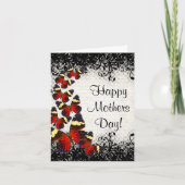 Gotische kant vlinder moederdag kaart (Voorkant)