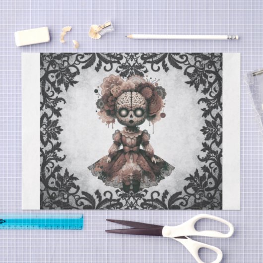 gotische kantpop tissuepapier (Craft)