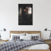 Gotische Kantvrouw Misty Stone Kamer Canvas Afdruk (Insitu (Slaapkamer))