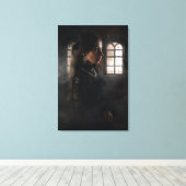 Gotische Kantvrouw Misty Stone Kamer Canvas Afdruk (Insitu (Houten vloer))