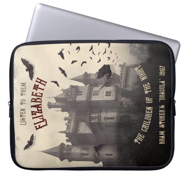 Gotische kasteel donker romantische Dracula thema Laptop Sleeve (Voorkant)