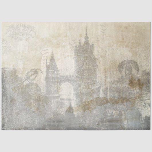 Gotische Kasteel Serie Design 4 Tissuepapier (Voorkant)