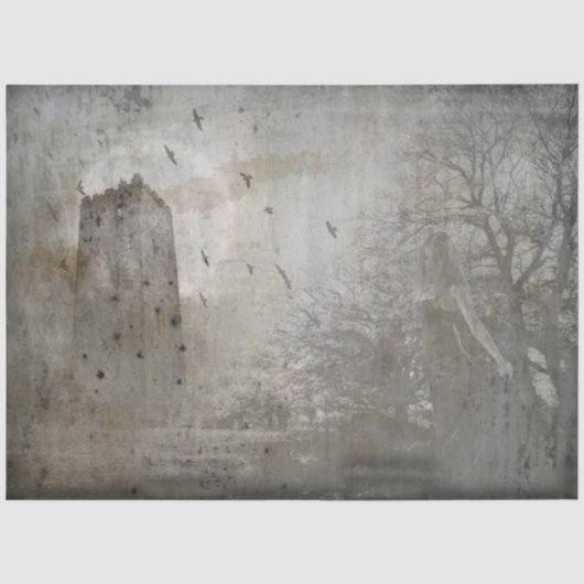 Gotische Kasteel Serie Ontwerp 2 Tissuepapier (Voorkant)