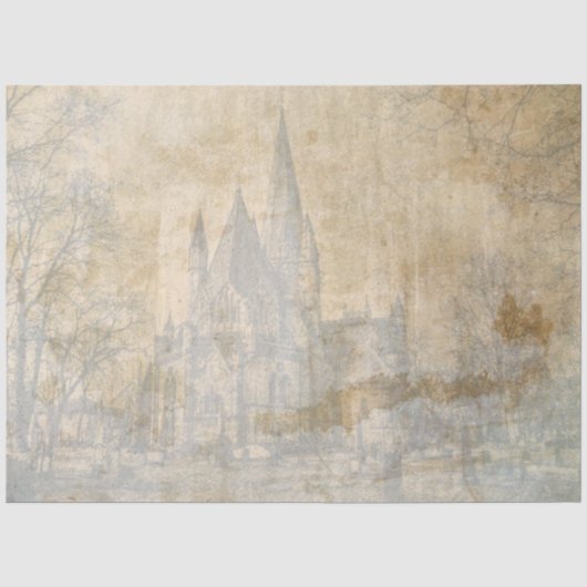 Gotische Kasteel Serie Ontwerp 5 Tissuepapier (Voorkant)