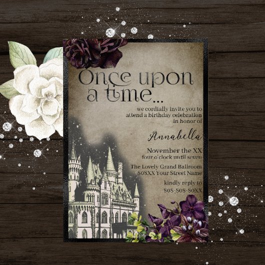 Gotische kasteel sprookje thema kaart