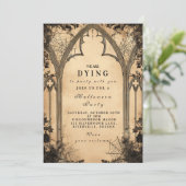 Gotische kathedraal boog Halloween Kaart (Staand voorkant)