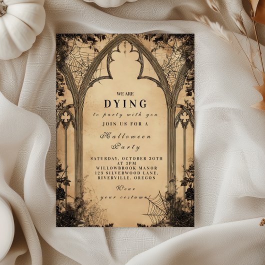 Gotische kathedraal boog Halloween Kaart