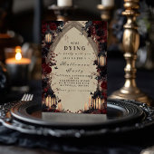 Gotische kathedraal boog Halloween viering Kaart