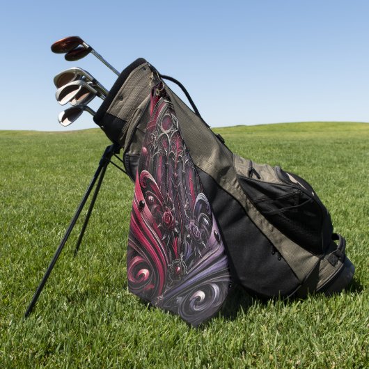 Gotische kathedraal ontwerp golfhanddoek (Groen)
