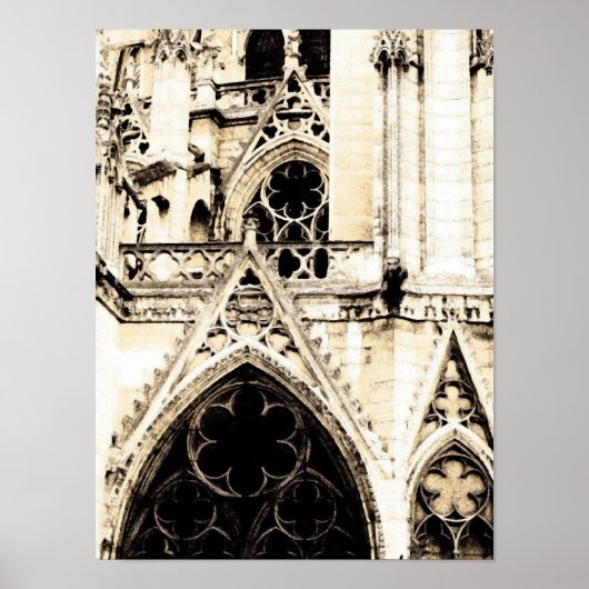 Gotische kathedraal ~ Poster / Print (Voorkant)