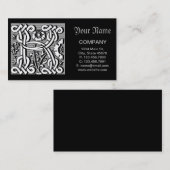 gotische keltische kalligrafie renaissance monogra visitekaartje (Voorkant / Achterkant)