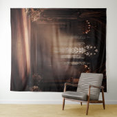 Gotische kerk bruiloft foto achtergrond wandkleed (In Situ (horizontaal))