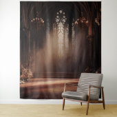 Gotische kerk bruiloft foto achtergrond wandkleed (In situ)