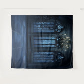 Gotische kerk herenhuis bruiloft foto achtergrond wandkleed (Voorkant (horizontaal))