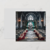 Gotische Kerk Huwelijk Kaart (Voorkant / Achterkant)