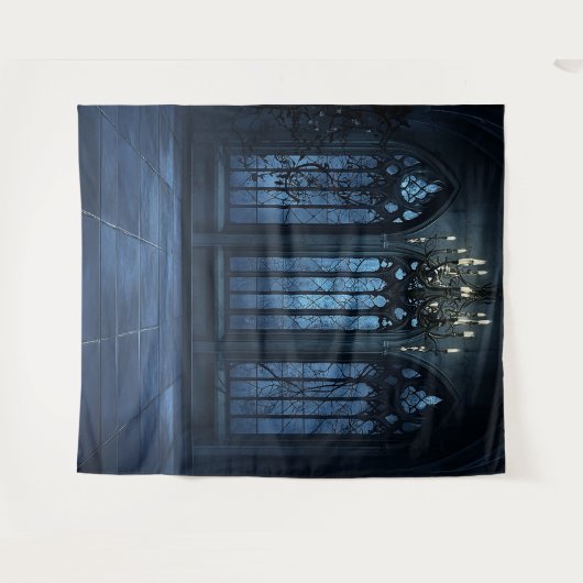 Gotische kerk landhuis trouwfoto achtergrond wandkleed (Voorkant (horizontaal))