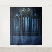 Gotische kerk landhuis trouwfoto achtergrond wandkleed (Voorkant)