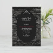 Gotische Kerk Venster Rood Rose Kaart (Staand voorkant)