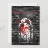 Gotische Kerk Venster Rood Rose Kaart (Achterkant)