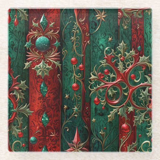 Gotische Kerst Glas Onderzetter (Voorkant)
