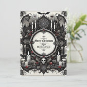 Gotische Kerst Kaart – Donkere Vakantie Greet (Staand voorkant)