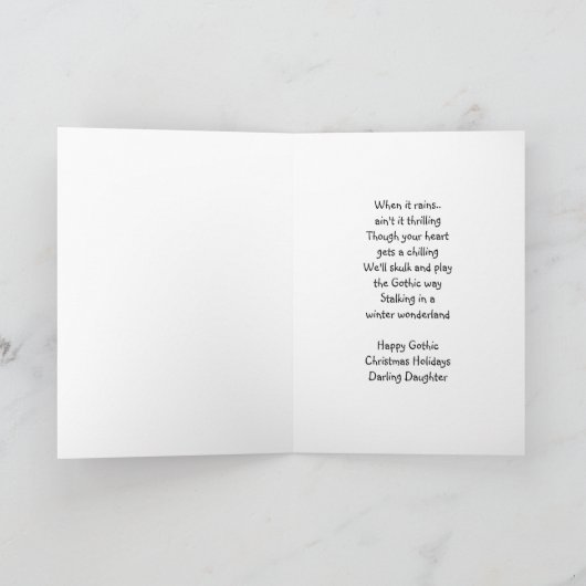 Gotische kerst Kaart, H.I.P. en rendieren Feestdagen Kaart (Binnen)